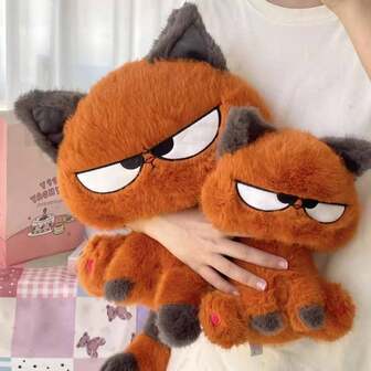 可爱卡通猫咪毛绒玩偶，柔软精致的填充动物玩偶，适合孩子的生日礼物