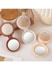 36/18/9 piezas - Regalos para fiesta de baby shower, Serie de conejos con lazos lindos, Artículos para fiesta de revelación de género del bebé, Espejos compactos, Peines a granel para regalos de boda y fiesta, Espejos de bolso y viaje, Juego de cepillo de pelo con etiqueta de agradecimiento y bolsa de organza, Peine de viaje con espejo multicolor, simple y portátil, Peine plegable, Peine de masaje de unicolor mini plegable, Peine de bolsillo, Portátil para exteriores y hogar