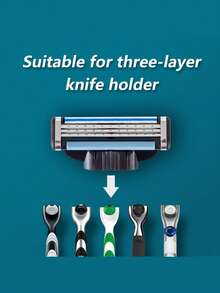 8 Ersatzklingen, glatte Rasur und sofortige Reinigung, klassisches Herren-Gesichtspflegewerkzeug, auswechselbare Rasierklingen, Gesichtspflegewerkzeuge, effiziente Reinigung