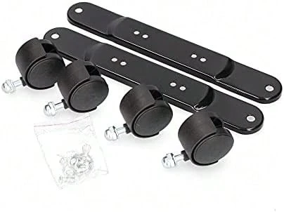 CONJUNTO DE RODAS E SUPORTES EDM PARA 07126 07127 - Preto - Ver 1