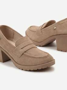 Soft Loafers For Women - Classic Autumn/Winter Casual Work Shoes - Khaki - View 6