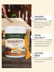 JAYSUING Multi-Purpose Wood Repair Paint, Covers Cracks, Gaps, Graffiti, Suitable For Wooden Items, Furniture, Coating