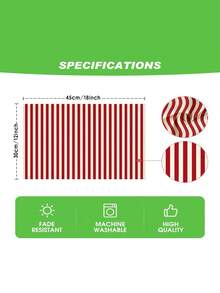 1pc Simple & Fashionable Striped Table Runner, Textured Rectangular Tablecloth, Suitable For Dining Table, Coffee Table, Home Decor - Durable Kitchen And Dining Room Decoration, Table Decor - Red - View 5