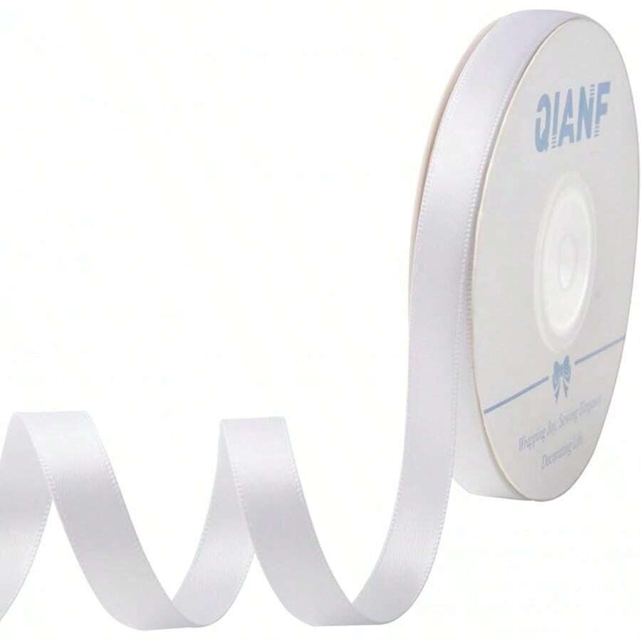 Cream Ribbon 1 Inch Double Face Satin Ribbon For Gift Wrapping Hair Bows Making Chair Sash Valentine's Day Wedding Birthday Party Invitation Decorations Floral Craft Sewing, 25 Yards - 112-白 - 查看 1