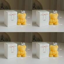 1支玫瑰熊香氛蜡烛，优雅装饰，婚礼伴侣礼物，家居装饰，情人节礼物，生日礼物，圣诞节装饰，圣诞礼物，房间装饰，情人节，情人节蜡烛，毕业季