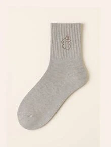 Set Of 3 Pairs Of Long, Sporty, Capybara-Designed Socks - Sizes 35 To 40 - Nhiều màu - Xem 6