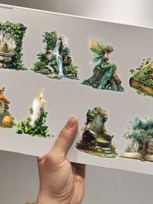 50 miếng dán chủ đề rừng xanh dùng để trang trí sổ lưu niệm, sổ kế hoạch, ốp lưng điện thoại, sổ tay, nhật ký, máy tính bảng, hành lý, đàn guitar, ván trượt, đàn violin - Nhiều màu - Xem 5