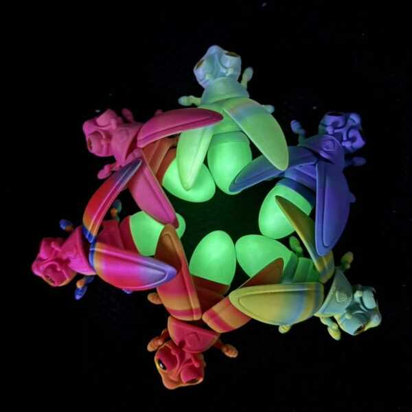 New Cross-Border Product: 3D Printed Firefly Tail Glowing At Night Model Figurine Toy Gift, Realistic Firefly 3D Printed Decor