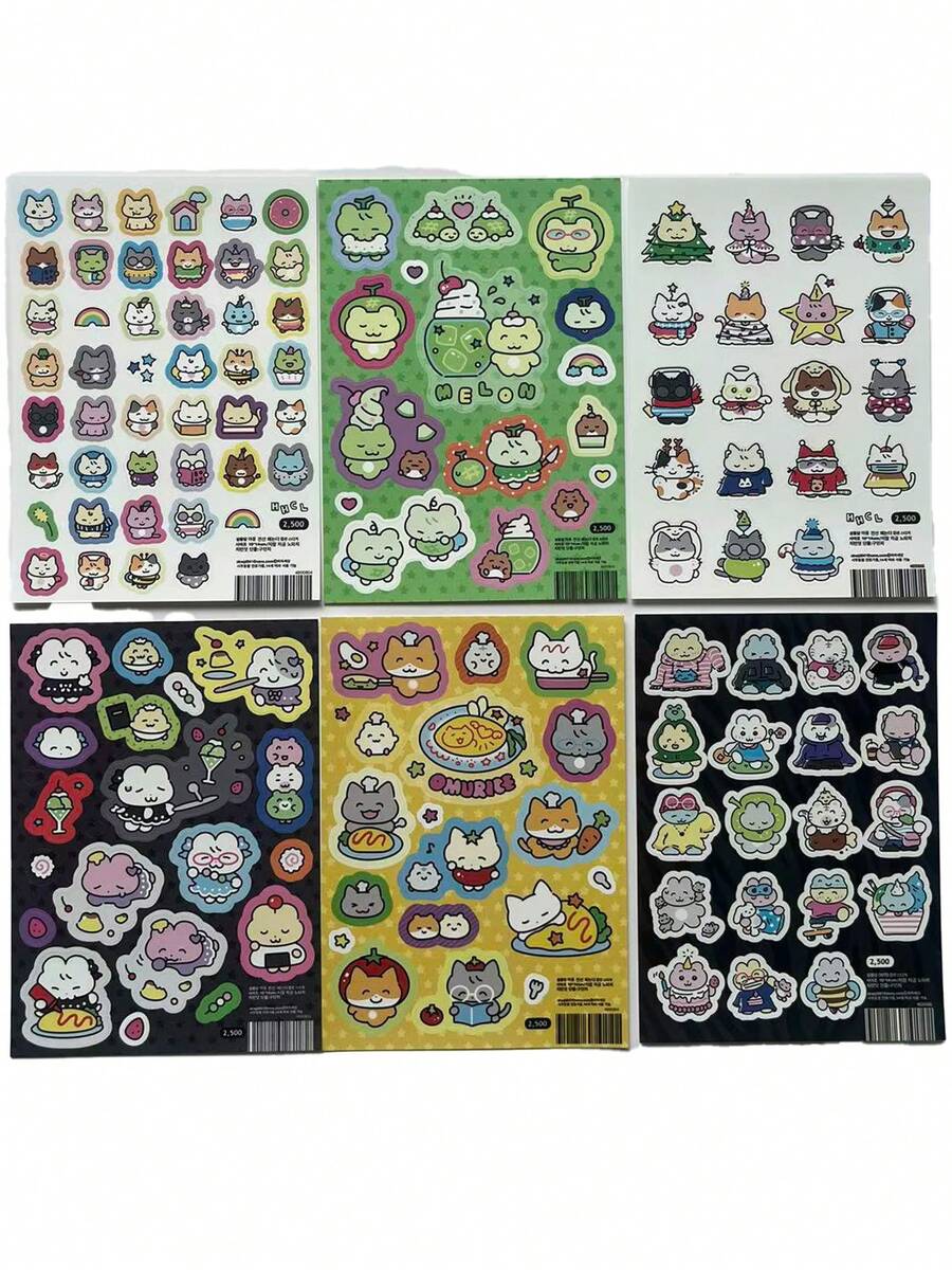 可爱涂鸦猫贴纸、Ins 记事本 DIY 装饰贴纸、创意贴纸、自粘装饰贴纸、不对称形状、DIY 剪贴簿、日记、手机壳、笔记本电脑装饰 - 可爱卡通动物图案、剪贴簿贴纸、日记装饰、艺术点缀、耐用材料、剪贴簿用品、剪贴簿爱好者