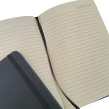 Moleskine-Style Notebook 14x20 SKETCHBOOK With Or Without Lines - Light Blue - With Lines - View 2
