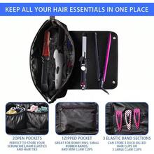 Travel Case For Straighteners, Heat-Resistant Mat, Curling Iron, And Hairdryer