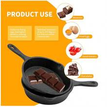 Moderne Innovationen Mini Schwarzer Gusseisen Pfanne Vorbehandelt Kleine Pfannen für gebackene Kekse/Brownies oder gekochte Eier