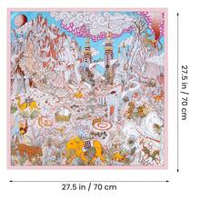 Mulberry Silk Scarfs Small Square Scarfs For Women 21" X 21" Lightweight Square Satin Head Scarf Neck Scarves{"Size_name":"27.5\"","Color_name":"Pink"} - 平克奇 - 查看 3