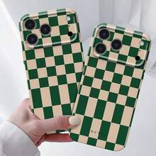 [Goodcase] Checkered Green Beige  17 Pro Max Full-Cover Pattern Mobile Phone Case, Film Mobile Phone Case With Color Printing Pattern All Around, Comfortable Feel, Full-Cover Shock-Resistant Film Hard Mobile Phone Case Suitable For 17 Pro Max  Air 11 12 13 14 15 16 PLUS PRO PRO MAX Gift Protective Case For Men And Women - Nhiều màu - Xem 3