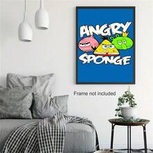 1 pièce Tapisserie murale décorative animée mignonne de personnages animés du film Bob l'éponge - Patrick l'étoile, Squidward et autres personnages animés, tapisserie murale bohème pour décoration de maison, chambre à coucher, décoration murale