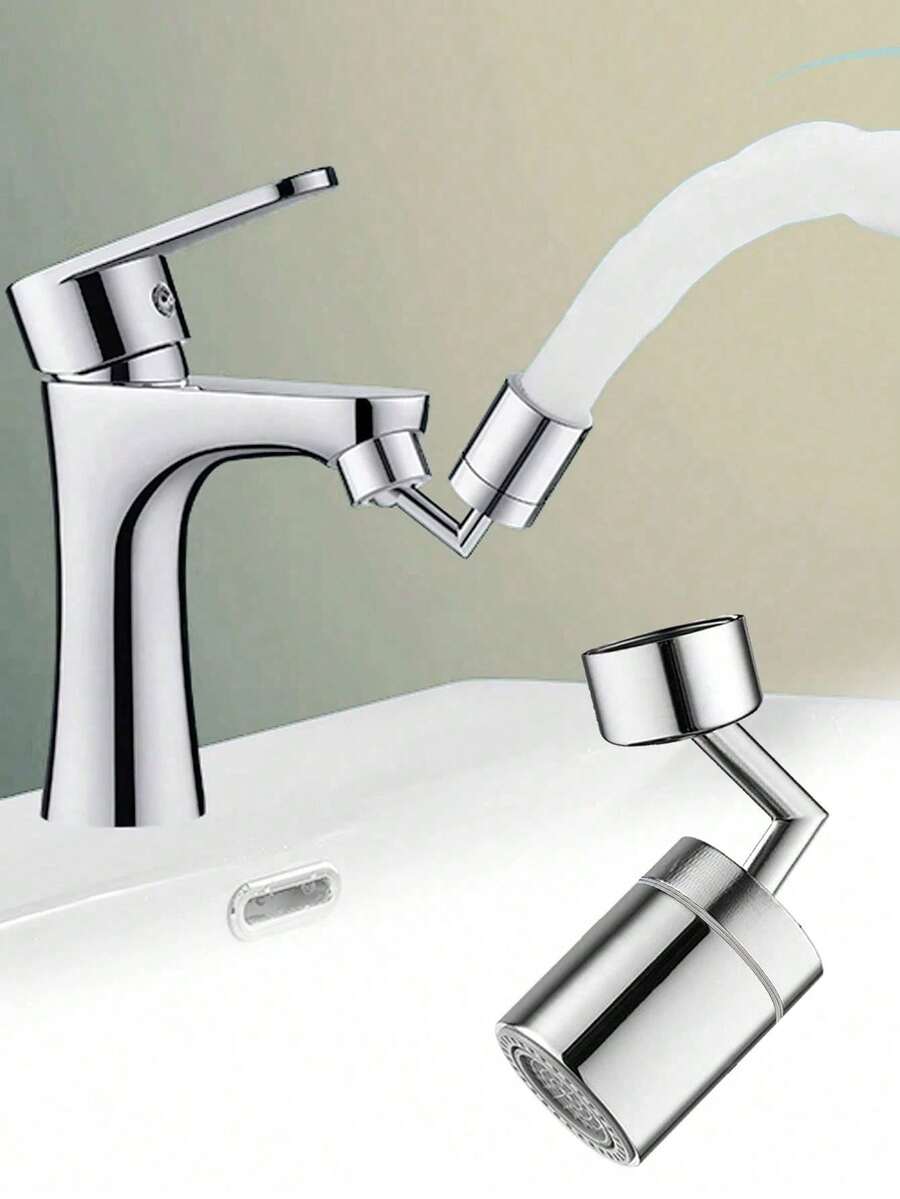 360° Swivel Faucet Aerator, Dual Function Dual Stream Faucet Sprayer Head, Sink Faucet Attachment For Face Washing, Gargling And Eye Wash Station (55/64" Internal Thread, Adapter Included) Kitchen Items Kitchen Accessories Kitchen Kitchen Tools - Multicolor - View 1