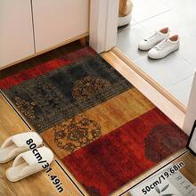 1pc European Classic - Gothic Color Block Patchwork Bohemian Carpet, Super Soft Plush Faux Cashmere Modern Area Rug, Machine Washable, Suitable For Living Room, Bedroom, Office And Dining Area - Perfect For Halloween, Christmas, Easter, Thanksgiving Decor, 700GSM, Indoor/Outdoor Use, Home Decor - Multicolor - View 12