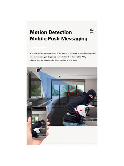 WiFi Slimme Home Security Camera 1080P HD Voice Intercom, Night Vision USB Powered Indoor/Outdoor Surveillance System, Motion Alert System Remote Mobile Viewing Sleek Wit Compact view 6