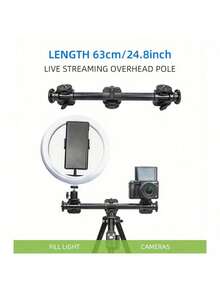 Aluminum Alloy Tripod Extension Cantilever - 1.4fl Vertical Shooting Support Stand With Screw Hole & Adjustable Clamps For Precision Control, Ideal For Aerial Photography & Filming