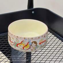 可爱女孩陶瓷Ogoo碗，卡通女孩餐具套装，适用于水果沙拉碗，米饭碗，燕麦碗，甜点碗，酸奶碗，面条碗，深汤盘，适用于家庭厨房，派对，餐厅 - 彩色 - 查看 10