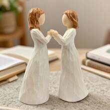 MINGZHANG 1-Piece Set Of Sisterly Love Figurines, Sisterly Love Resin Sculptures, Desktop Small Ornaments, Indoor Desktop Decoration Ornaments, Suitable For Sisters' Birthday Gifts, Graduation Gifts, Commemorative Collection Gifts - 彩色 - 查看 5