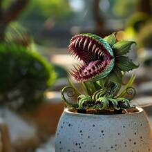 1pc Acrylic Carnivorous Plant Garden (20cm X 17cm), Bohemian Outdoor Art, Suitable For Planters, Lawns And Yards, Multi-Purpose Decor, Christmas Gift For Plant Lovers, Garden Accessories, Christmas Decoration