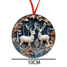 1 Decoração de Natal Acrílica de Cervo, Estilo Clássico, Enfeite de Parede 3D, Decoração Multiuso para Árvore de Natal, Sem Necessidade de Energia, Natal, Adequado para Decoração Doméstica, Decoração de Cozinha, Inverno, Decorações de Cena de Natal, Enfeites de Natal para Pendurar