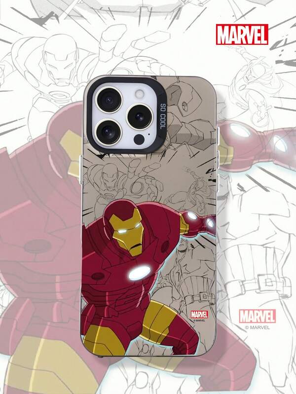 Marvel Funda de teléfono con patrón autorizado oficial compatible con Apple 17, 17 Air, 17 Pro, 17 Pro Max, 11, 12, 13, 14, 15, 16 Pro, 16 Pro Max, 14 Plus, 15 Plus, 16 Plus, 15 Pro Max, 16 Pro, 16 Pro Max, X, XS Max, XR