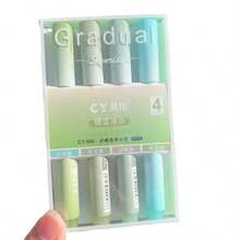 4pcs Morandi Highlighter Ins-Style Soft-Headed Markers For Girls' Hearts, Colorful Marking Pens, High-Value Eye-Friendly Journaling Pens.