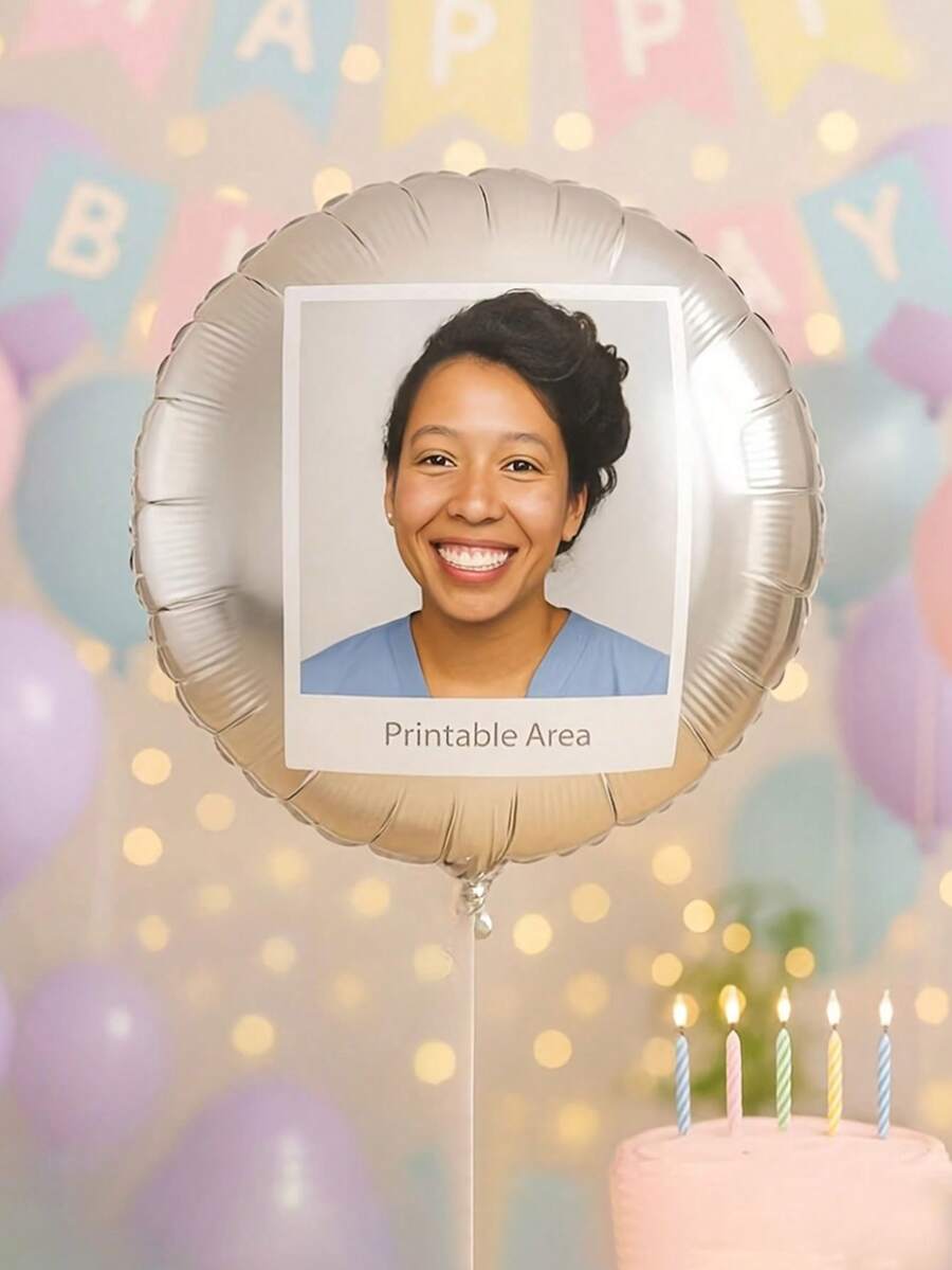 بالونات صور مخصصة - زين الحفلات بصورك الخاصة، مناسبة لعيد الميلاد والزفاف والتخرج والذكرى السنوية - لا تحتاج إلى كهرباء، سهلة التركيب - متوفرة باللون الأبيض والوردي والذهبي والأسود والذهبي الوردي - مثالية للتصوير والاحتفالات، مثالية لمستلزمات الحفلات وتصميم العطلات، مواد متينة، ديكور الاحتفالات، وتخطيط الأحداث - متعدد الألوان - مشاهدة 1