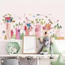 BRUP 1Pc ​Castle Growth Chart Wall Stickers For Kids, Removable Height Measure Decal With Numbers, Colorful Nursery Wall Art For Baby Boy Girl Room Decor, Educational Playroom Decals​ - Multicolor - View 4
