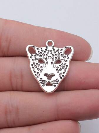 5 件 30x27 毫米（1.18x1.06 英寸）豹纹吊坠，适用于 DIY 珠宝制作项链钥匙扣手机链手链制作配件手工工艺品制作配件