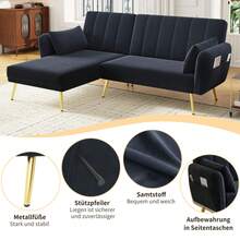 Home Theater Seating - Black + Velvet + 3 Seat - View 9
