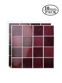 WoStick 1/4/10/20pcs Multi-Color Mosaic Tile, Waterproof Anti-Fouling, Self-Adhesive Backsplash - Easy DIY Installation. Removable Self-Adhesive Wall Tile Stickers, Suitable For Kitchen Bathroom Backsplash, Holiday Decor