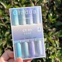 4pcs Morandi Highlighter Ins-Style Soft-Headed Markers For Girls' Hearts, Colorful Marking Pens, High-Value Eye-Friendly Journaling Pens.