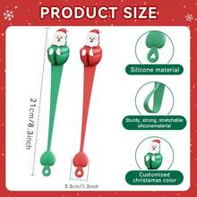 2Pcs Santa-Style Hanger Set Fireplace Wreath Hooks With Adhesive,Reusable Elastic Silicone Hooks Ideal For Christmas Wreaths,Stockings,And Wall Decorations