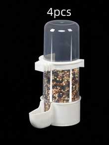 1 Pet Bird Automatic Water Feeder Parrot Pearl Bird Kettle Large Bird Feeder With Buckle Automatic Water Feeder, Bird Automatic Water Feeder, Millet Box, Parrot Water Drinker, Kettle Bird Supplies, Dual-Purpose, Drinking Water And Feeding, Automatic Water Feeder. - White - View 17