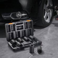 Impact Socket Set, 8 Piece, 6 Point, 1 Inch Drive, Ratcheting Tool Kit, Case - 8 piezas - 查看 9