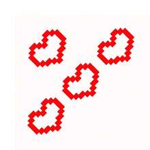 Pixel Heart Shaped Car Tail Light Sticker, Universal Tail Light & Headlight Decal, Car Exterior Decoration Sticker
