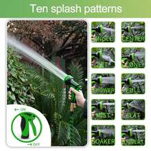 25-100 FT Garden Expandable Hoses - New Upgrated 2025 Flexible Water Hose - Kink-Less Car Wash Pipes With Solid Brass Connector, Leakproof Lightweight Expanding Hoses For Yard,Pet - 綠色 - 查看 10