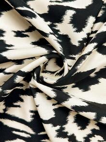 Áo khoác cardigan mỏng nhẹ, thoải mái, thời trang mới của Keke Bloomly dành cho phụ nữ cỡ lớn, áo khoác bóng chày tay dài mỏng có khóa kéo, họa tiết da báo. - Màu be - Xem 6