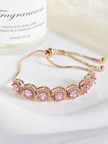 MOONSO 1 件优雅奢华女士派对/节日礼物手链，采用精致珠宝镶嵌设计，S5243 - 綠色 - 查看 5