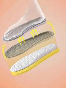 1双加厚仿4D云鞋垫，保暖内衬，温暖舒适，温度调节，吸湿排汗，适用于雪地靴和靴子 - 彩色 - 查看 3