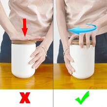 3-Piece Ceramic Kitchen Canister Set With Wooden Lids, Airtight Food Storage Containers For Countertop Organization, Pantry Jar For Coffee, Flour, Sugar, Cereal, Spices