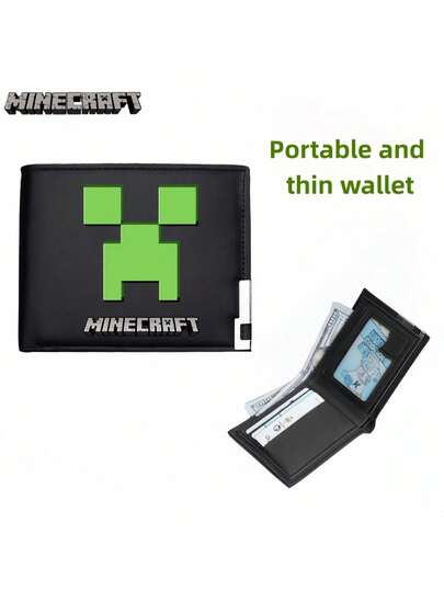 1pc Minecraft New Boy Wallet Junior High School Adult Mc Peripheral Zipper Change Card Package PU Leather Cartoon Character Zipper Business Card Package Ladies Men's Wallet Coin Wallet Credit Card Card Holder Men's Wallet Ladies' Wallet Men's Gift Wallet Mini Wallet Wallet Card Wallet.