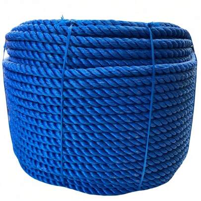 50 Metros Corda de Nylon Plastico Pesca  N°12 MM Torcida 3 pernas