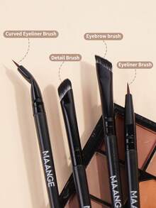 MAANGE 4pcs Professional Eye Makeup Brush Set,Eyeliner Brush,Eyebrow Brush,Detail Brush Makeup Tools With Soft Fiber Multifunctional Ultra-Soft Makeup Brush,Perfect For Daily Use And Party,Suitable For Beginners Makeup Brush,For Easy Carrying,Brush For Travel,Gift For Women&Girls