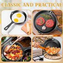 Moderne Innovationen Mini Schwarzer Gusseisen Pfanne Vorbehandelt Kleine Pfannen für gebackene Kekse/Brownies oder gekochte Eier