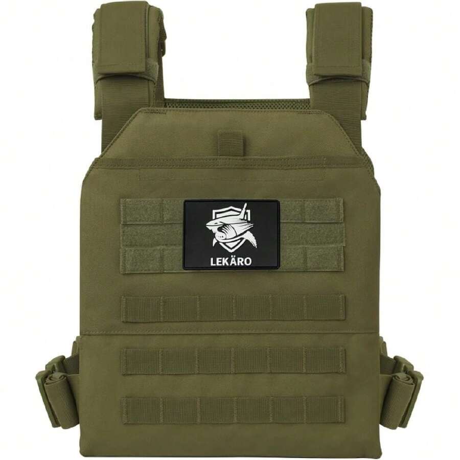 Adjustable Weighted Vest, Tactical Weight Vests For Men And Women, Body Weight Vest For Strength And Endurance Training, Fitness, Running, WODs,22013820 - 綠色 - 查看 1