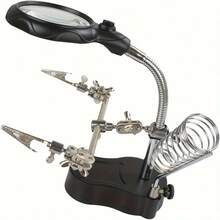 Auxiliary Workbench, Auxiliary Soldering Station, Auxiliary Inspection Workbench, With Magnifier, LED Lighting, Auxiliary Clamp, Repair Tool Kit, For Soldering, Assembly - Multicolor - View 4